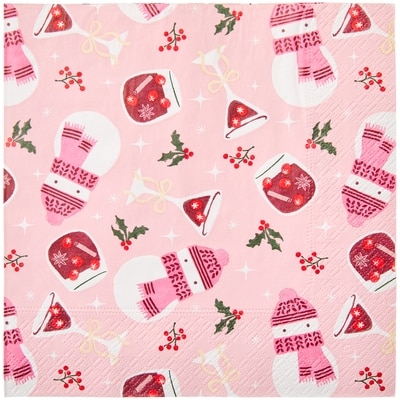 3 Ply Dinner Napkins 40 Pack - Snowman