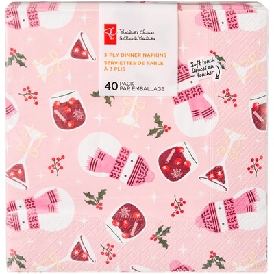 le Choix du Président Lot de 40 serviettes de table à 3 plis – bonshommes de neige 40 ea, 0,13 $/1ch