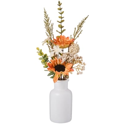 Life at Home Fleurs séchées orange avec vase 1 ea, 10,00 $/1ch