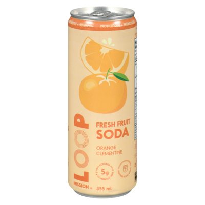 Loop Fresh Fruit Soda Orange Clementine 355 ml, $1.07/100ml