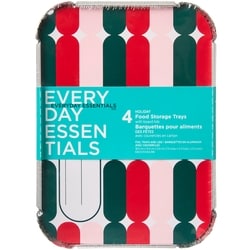 Everyday Essentials Small Holiday Food Storage Trays with Board Lids 4 Pack - Stripes 1 ea, $5.00/1ea