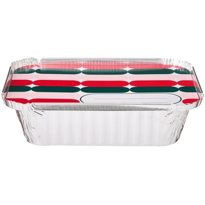 Small Holiday Food Storage Trays with Board Lids 4 Pack - Stripes