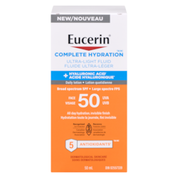 Eucerin Daily Lotion Ultra-Light Fluid Broad Spectrum Spf 50 50 ml, $55.98/100ml