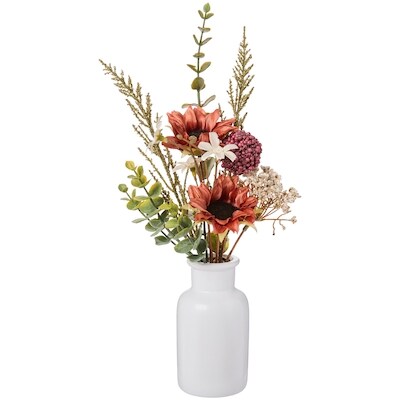 Life at Home Dried Burgundy Flowers with Vase 1 ea, $10.00/1ea