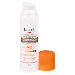 Eucerin Écran solaire anti-âge teinté avec acide hyaluronique, FPS 50 75 ml, 41,32 $/100ml