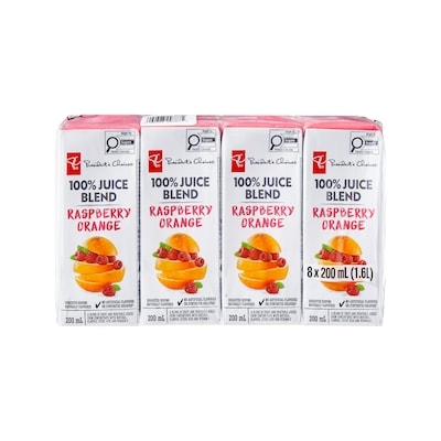 President's Choice 100% Raspberry Orange Juice Blend Boxes 8x200.0 ml, $0.28/100ml