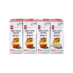 le Choix du Président Boîtes de mélange de jus à 100 %, mangue 8x200.0 ml, 0,31 $/100ml