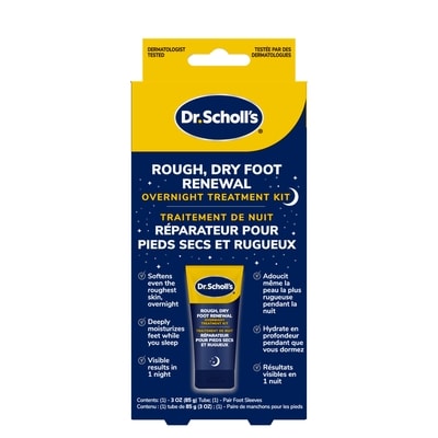 Dr Scholls Rough, Dry Foot Renewal Overnight Treatment Kit 85 g, $18.81/100g