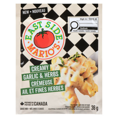East Side Mario's Sauce Mix Creamy Garlic & Herbs 36 g, $6.36/100g