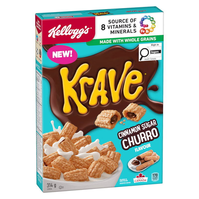 Krave Cereal Cinnamon Sugar Churro Flavour