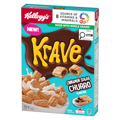 Krave Cereal Cinnamon Sugar Churro Flavour