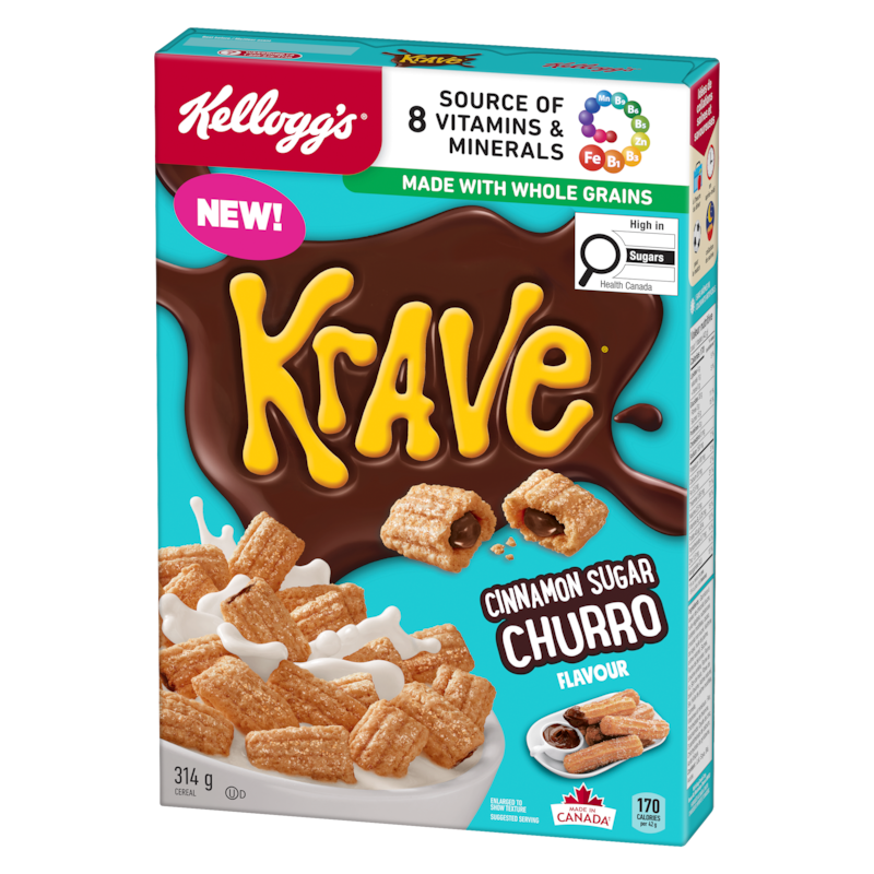 Krave Cereal Cinnamon Sugar Churro Flavour