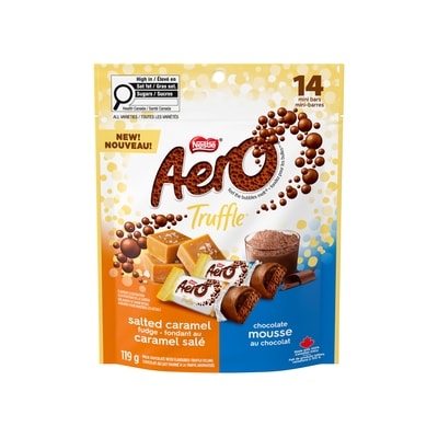 Nestlé Mini-barres truffle caramel salé mousse choco 119 g, 5,29 $/100g
