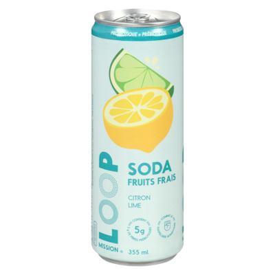 Loop Soda fruits frais citron lime 355 ml, 1,07 $/100ml