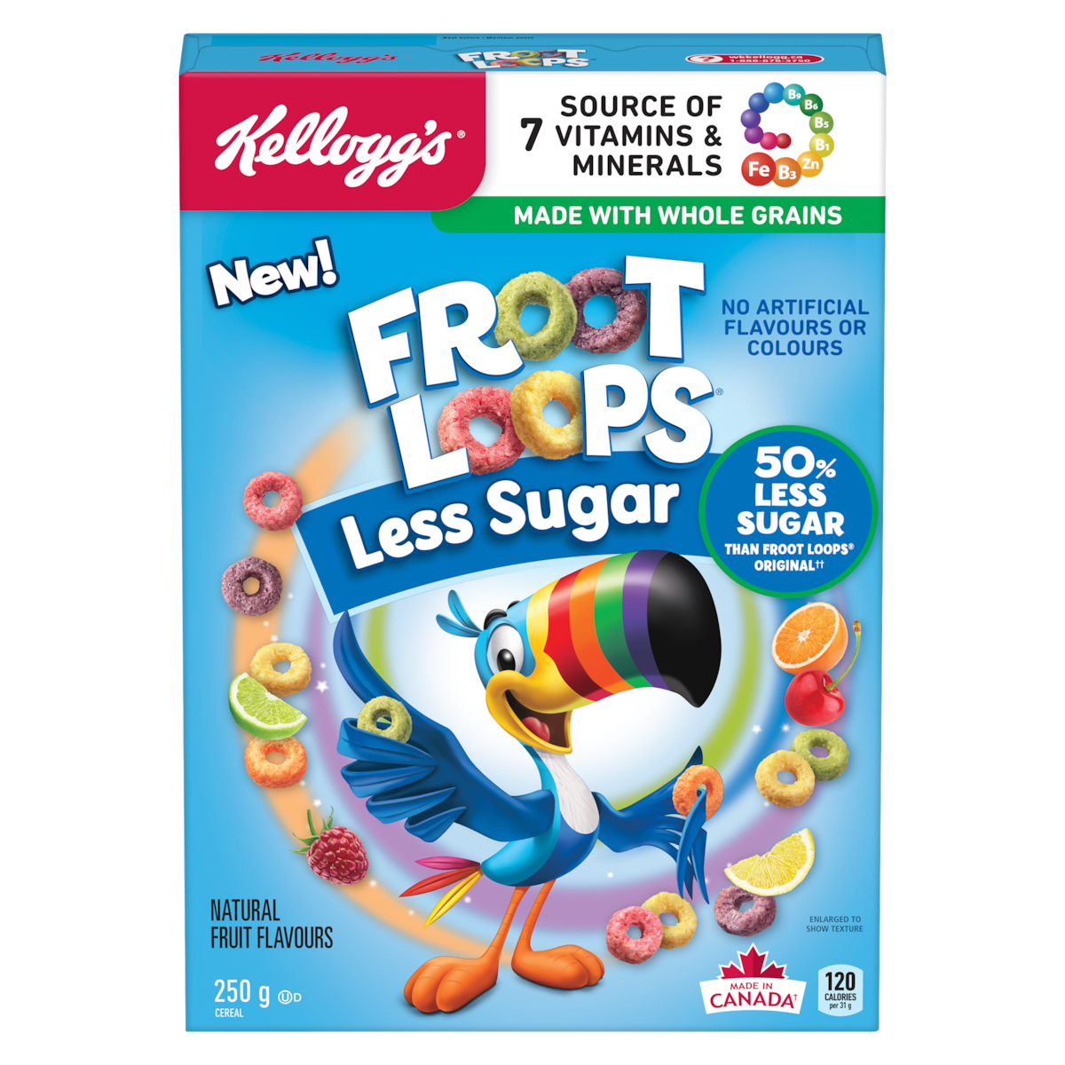 Kelloggs Froot Loops Cereal Less Sugar