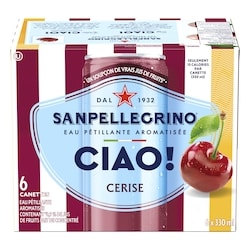 SanPellegrino CIAO! Eau pétillante à la cerise 6x330.0 ml, 0,45 $/100ml