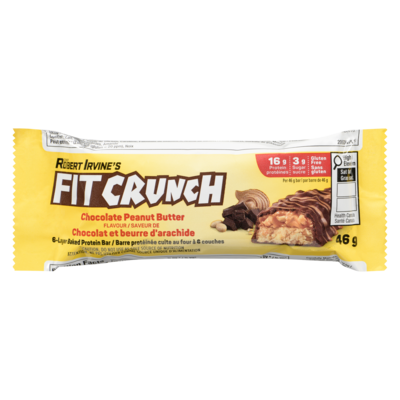 Robert Irvine FIT CRUNCH Protein Bar, Chocolate Peanut Butter 46 g, $8.24/100g