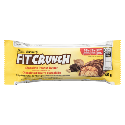 Barre protéinée chocolat et beurre d'arachide 46 g, 8,24 $/100g