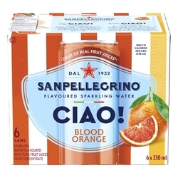 San Pellegrino CIAO! Blood Orange Flavoured Sparkling Water 6x330.0 ml, $0.40/100ml