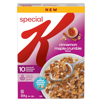 Kelloggs Special K Cereal Cinnamon Maple Crumble Flavour 354 g, $2.34/100g