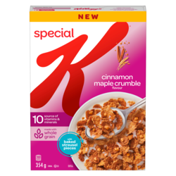 Kelloggs Special K Cereal Cinnamon Maple Crumble Flavour 354 g, $1.97/100g