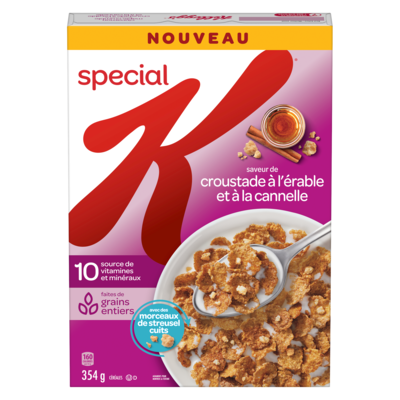 Kellogg’s Céréales saveur de croustade à l'érable et à la cannelle Special K 354 g, 1,78 $/100g