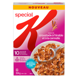 Kellogg’s Céréales saveur de croustade à l'érable et à la cannelle Special K  354 g, 1,97 $/100g