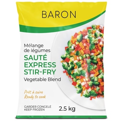 Baron Mélange de légumes sauté express 2500 g, 0,40 $/100g