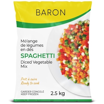 Baron Mélange de légumes en dés spaghetti 2500 g, 0,40 $/100g