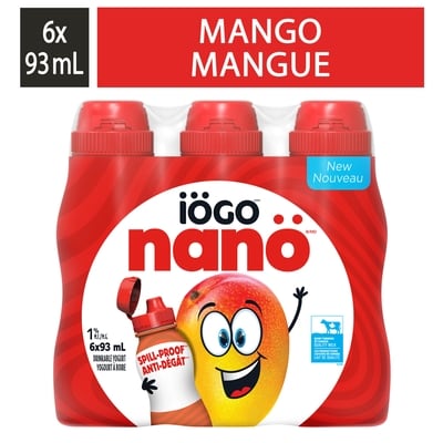 IÖGO Nanö yogourt à boire à la mangue 1 % 558 ml, 0,98 $/100ml