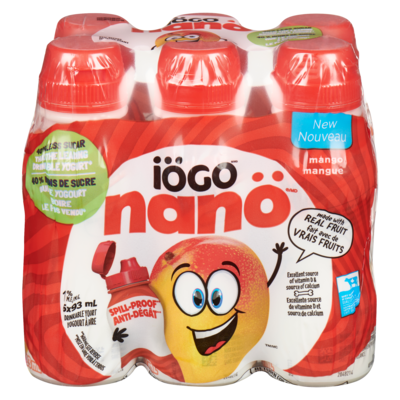 IÖGO Yogourt à boire, mangue, paquet de 6 558 ml, 0,89 $/100ml