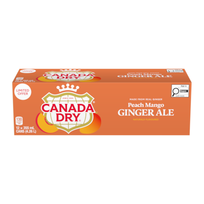 Canada Dry Peach Mango Ginger Ale 12x355.0 ml, $0.20/100ml