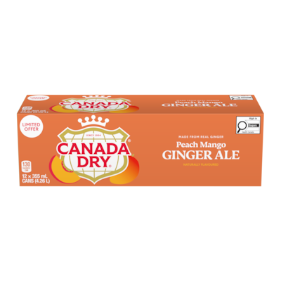 Canada Dry Peach Mango Ginger Ale 12x355.0 ml, $0.18/100ml