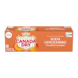 Canada Dry Soda Gingembre à La Pêche-Mangue 12x355.0 ml, 0,21 $/100ml