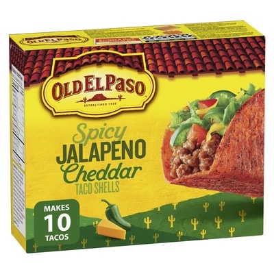 Old El Paso Spicy JALAPEÑO Cheddar Flavoured Taco Shells 10ct 153 g, $2.93/100g
