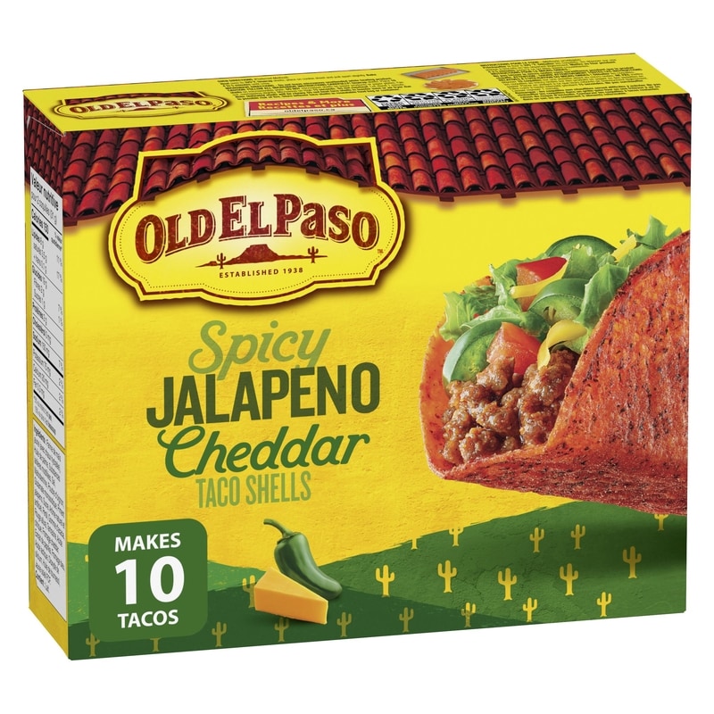 Spicy Jalapeno Cheddar Stand 'N Stuff Crunchy Taco Shells
