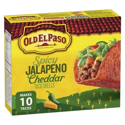 Old El Paso Spicy Jalapeno Cheddar Stand 'N Stuff Crunchy Taco Shells 153 g, $2.61/100g