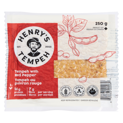 Henry's Tempeh Tempeh With Red Pepper 250 g, $3.60/100g