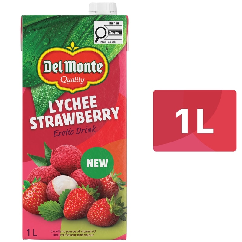 Del Monte Lychee Strawberry Exotic Drink - 1 l | Zehrs