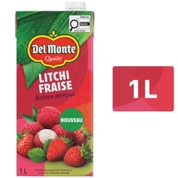 Del Monte Litchi fraise boisson exotique 1 l, 0,23 $/100ml