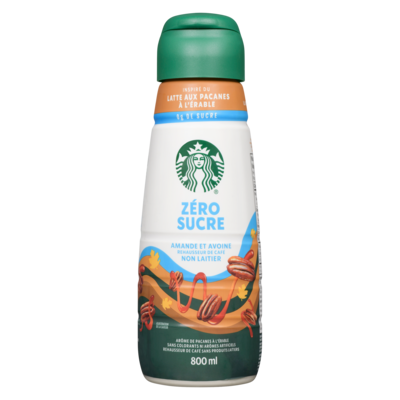 Starbucks Améliorateur de café non laitier aux amandes et à l'avoine, saveur érable et pacane, sans sucre 800 ml, 0,94 $/100ml