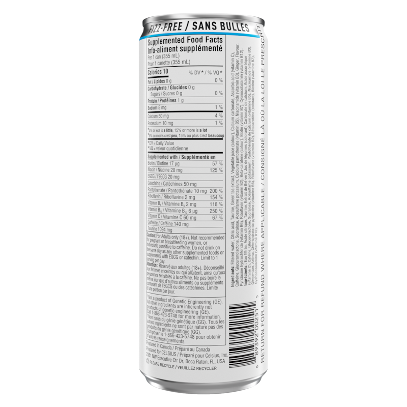 Energy Drink Fizz-Free, Blue Razz Lemonade