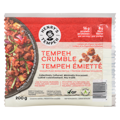 Henry's Tempeh Tempeh Crumble 200 g, $4.50/100g