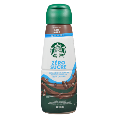 Starbucks Produit non laitier sans sucre pour café, amande et avoine, café moka 800 ml, 0,94 $/100ml