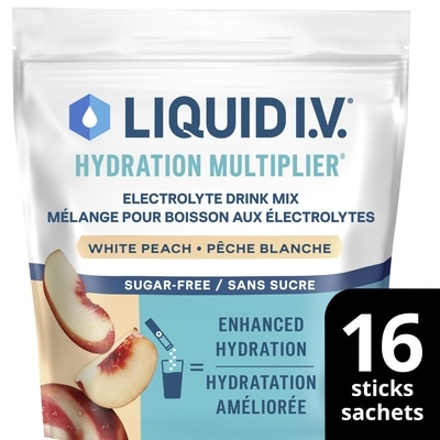 Liquid I.V Sugar-Free Electrolyte Drink Mix for Enhanced Hydration White 16 ea, $2.50/1ea