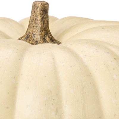 Décoration en mousse en forme de citrouille – blanc