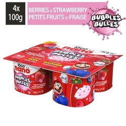 IOGO Nanö Bubbles Mixed Berries Yogurt 1.5%100G 4x100.0 g, $1.25/100g