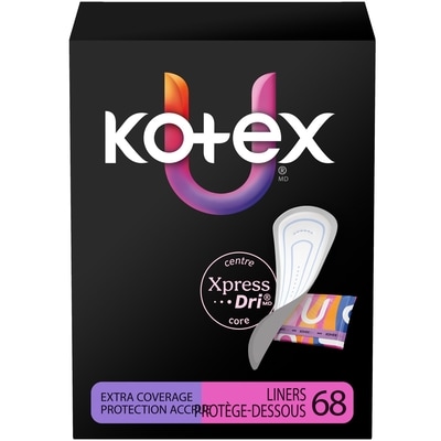 Kotex Daily Wrapped Liners, Light Absorbency, Extra Coverage, 68 Count 68 ea, $0.19/1ea