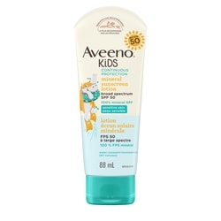 Aveeno Kids Continuous Protection Mineral Sunscreen Lotion with Broad Spectrum SPF 50 88 ml, $22.72/100ml
