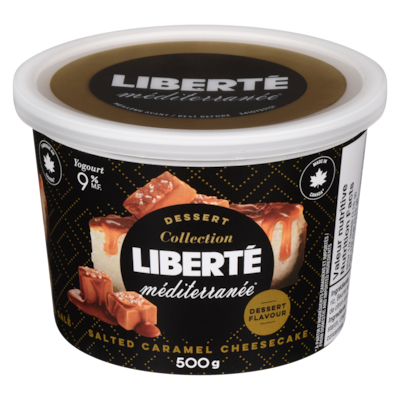 Liberte Yogurt Salted Caramel Cheesecake 9% M.F. 500 g, $1.30/100g